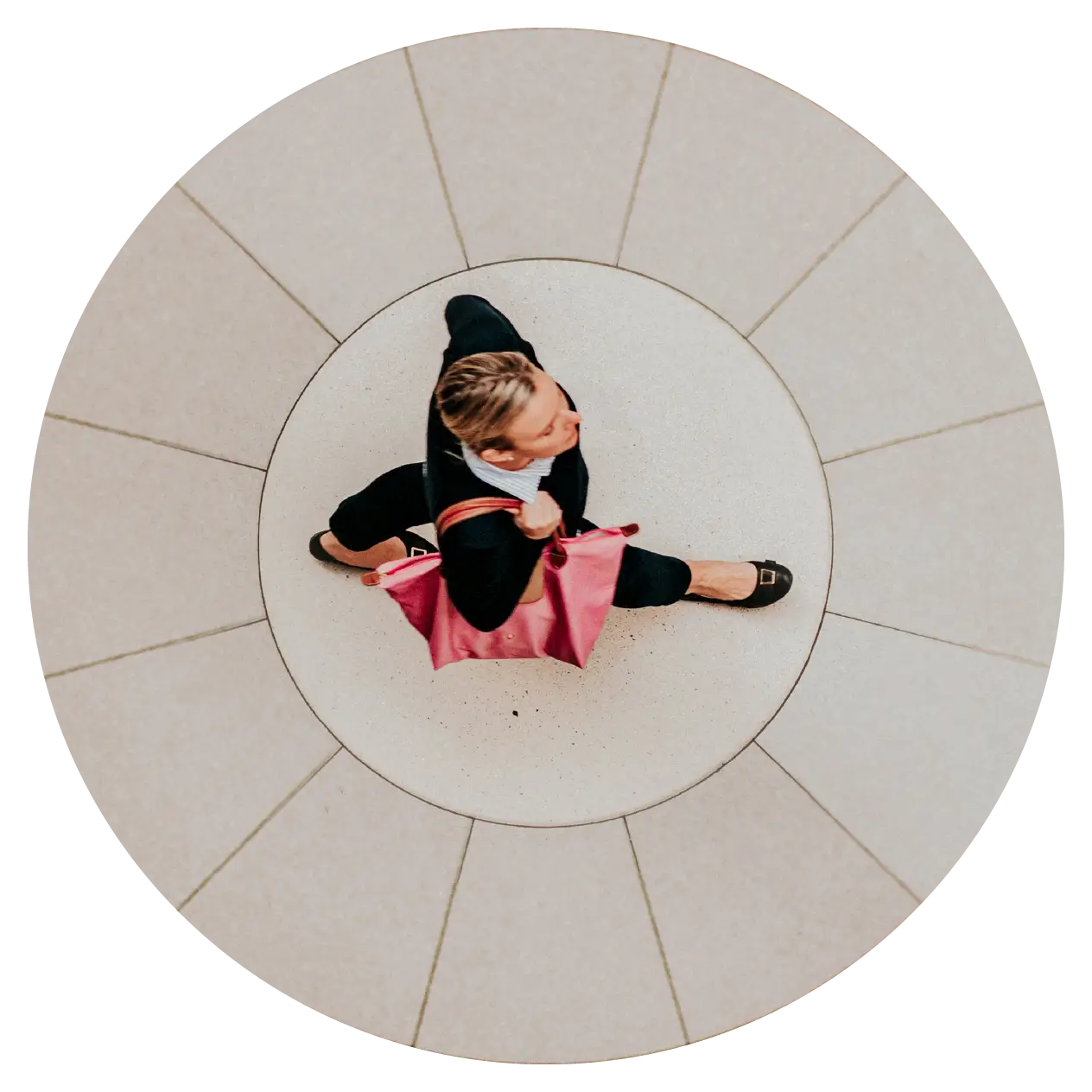 Person walking with emails