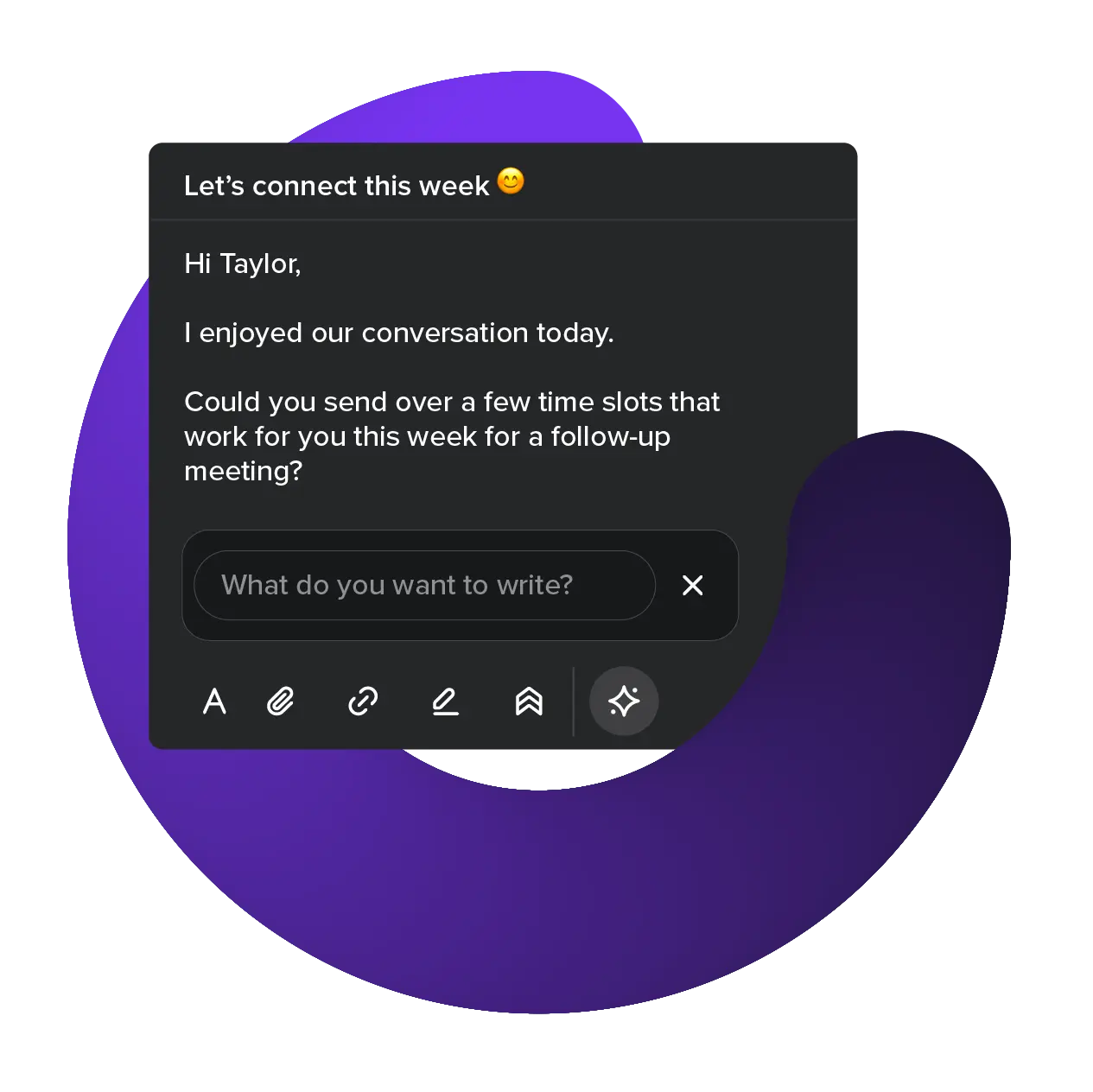 Productivity features interface