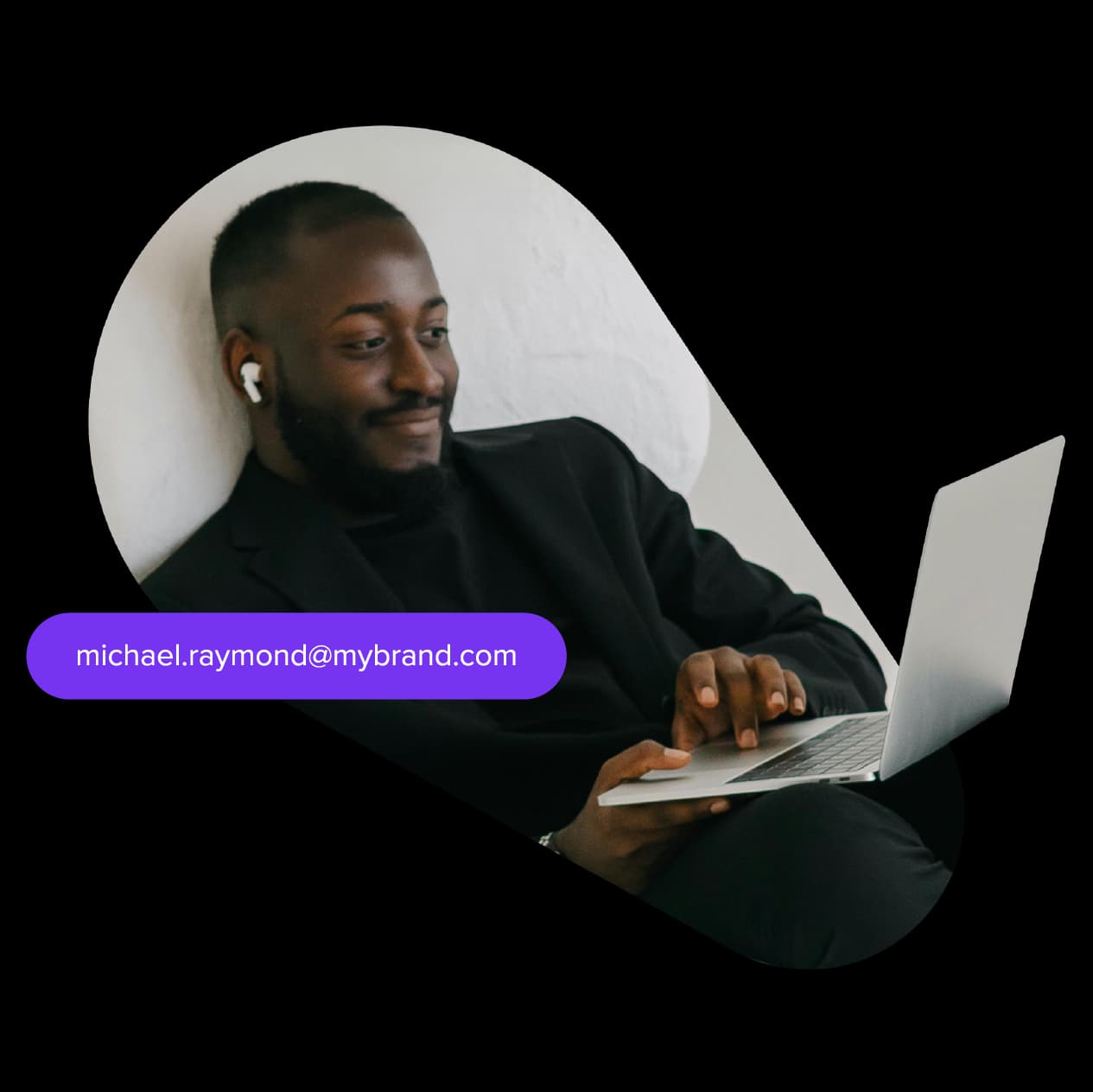 Professional person with laptop